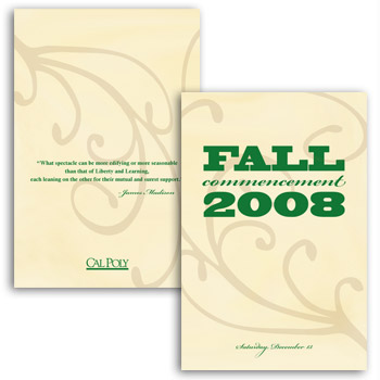 Cal Poly Fall Commencement Program Cover