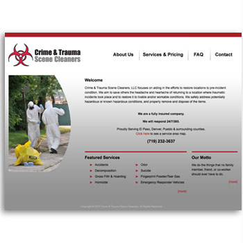 Crime & Trauma Scene Cleaners homepage