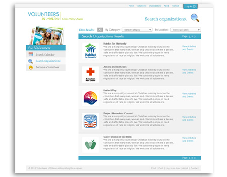 Volunteers In Motion Internal Page